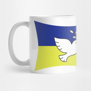 Peace dove with ukrainian flag Mug